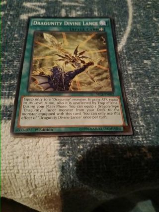 Yu-Gi-Oh- dragunity divine lance- spell card - mint