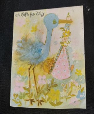 A gift for baby vintage Hallmark card $0.10