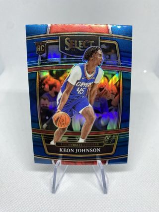 2021-22 Panini Select Concourse Level Silver Prizm #40 Keon Johnson Rookie RC Chrome Basketball Card