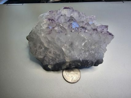 Purple clear crystal geode 1 lb. Even