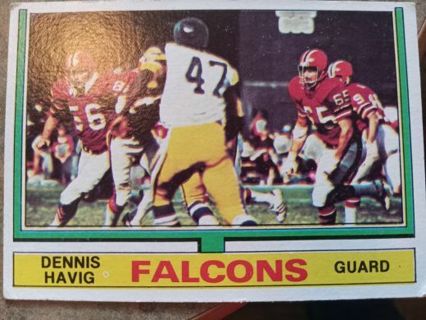 1974 TOPPS DENNIS HAVIG ATLANTA FALCONS FOOTBALL CARD# 426