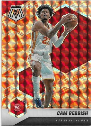 2020-21 MOSAIC CAM REDDISH ORANGE PRIZM REFRACTOR CARD