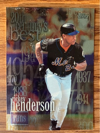 1999 Topps Rickey Henderson baseball card