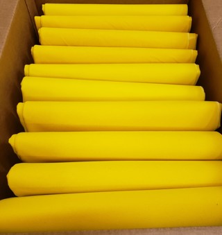 Lot 10 Solid Yellow Flocked Velvet Fabric Yards Scraps Crafts/Upholstery Material Remnants