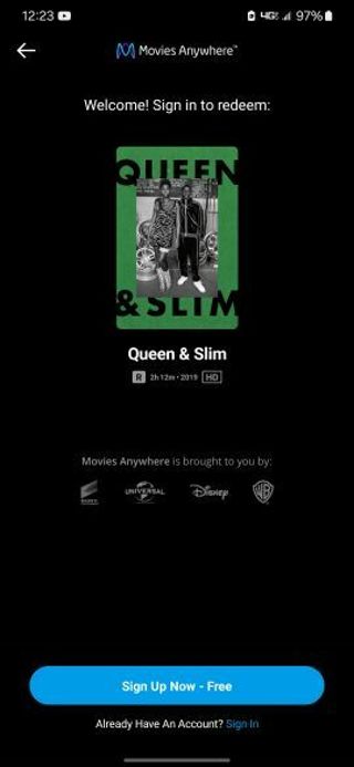 Queen & Slim Digital HD movie code MA/VUDU/iTunes