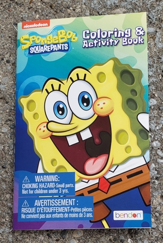 NICKELODEON SPONGE BOB SMALL COLORING BOOK WITH STICKERS USE YOUR OWN CRAYONS 
