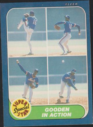 1986 Fleer #626 Gooden In Action DWIGHT GOODEN Mets