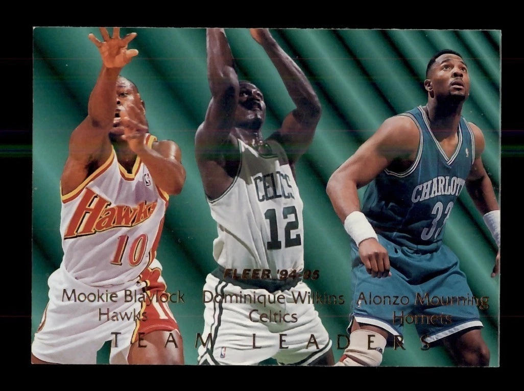 FREE: 1994-95 FLEER TEAM LEADERS #1 MOOKIE BLAYLOCK, DOMINIQUE WILKINS,ALONZO MOURNING