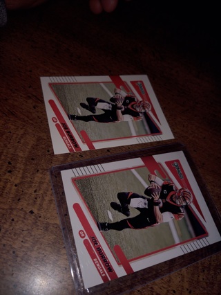 Two Card Lot football Joe burrow, Bengals