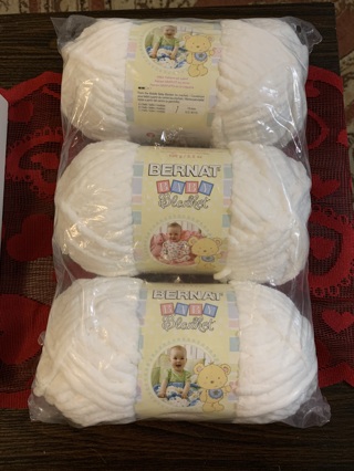 ❣BERNAT BABY BLANKET YARN~3 SKEINS~NIP~FREE SHIPPING❣