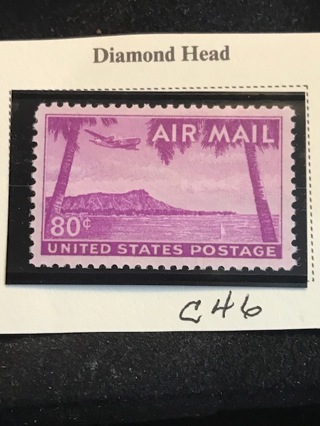 - Scott #C46 80c Airmail MNH