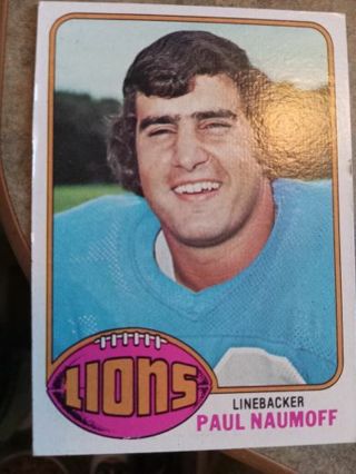 1976 TOPPS PAUL NAUMOFF DETROIT LIONS FOOTBALL CARD# 176