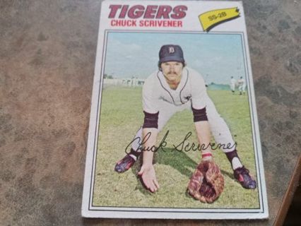 1977 TOPPS CHUCK SCRIVENER DETROIT TIGERS BASEBALL CARD# 173