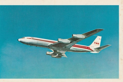 Vintage Unused Postcard: e: TWA