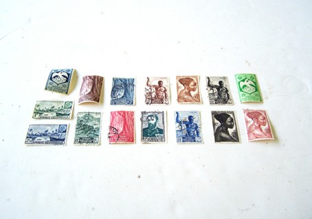 French Equatorial Aftrica used and unused set of 15