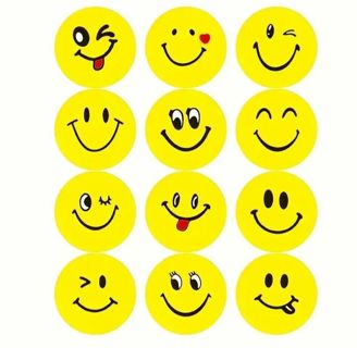 ⭐SPECIAL⭐NEW✨(36) 1" SMILEY FACE STICKERS!!