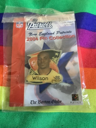 New England Patriots 2004 RARE Collectible NFL Football Pin Eugene Wilson 26 Brand New