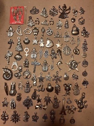 100 Charms for Jewelry or Crafts