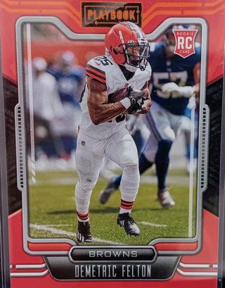 2021 PLAYBÒOK DEMETRIC FELTON ROOKIE RC ORANGE # 194 CLEVELAND BROWNS