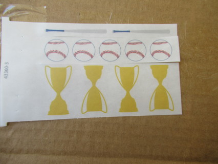 RUB-ON TRANSFERS.     NEW!   (BASEBALL & TROPHY)