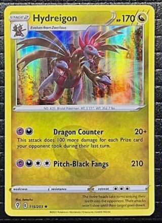 Pokemon Hydreigon Evolving Skies 115/203 Rare Holo NM