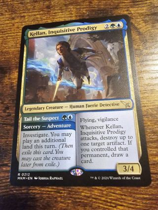 Magic the gathering mtg Kellan Inquisitive Prodigy rare card Murder Karlov Manor