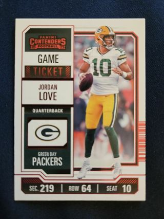 2023 Panini Contenders Red Game Ticket Jordan Love