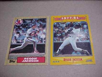 (2) Reggie Jackson Baseball Cards, #300 & #502 of 660