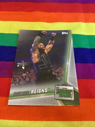 WWE 2019 Topps Money Bank Collectible Wrestling Card #68 Roman Reigns 