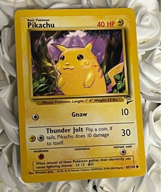 Pikachu 87/130 Base Set 2 - Common - Pokemon Card TCG - WOTC 1999 MINT