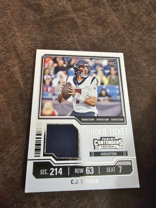 C.J Stroud Rookie Ticket jersey patch