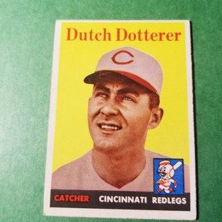 1958 - TOPPS BASEBALL CARD NO. 396 - DUTCH DOTTERER - REDLEGS