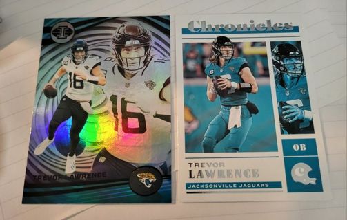 2022 & 23 Trevor Lawrence cards Jaguars Clemson