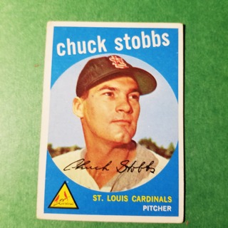 1959 - TOPPS BASEBALL CARD NO. 26 - CHUCK STOBBS - CARDINALS