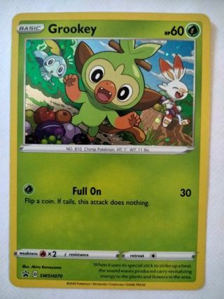 Grookey swsh 070 rare holo promo NM Pokemon