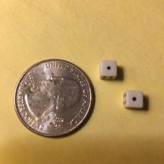 Worlds Smallest Dice Read description before bidding 