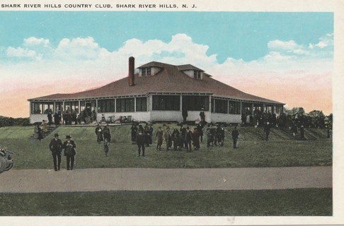 Vintage Unused Postcard: Pre Linen: (NJ): New Jersey: Shark River Hills Country Club