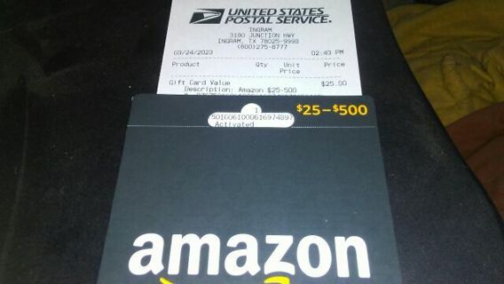 $25 AMAZON GIFT CARD. DIGITAL DELIVERY. WINNER GETS THE GIFT CODE