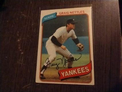 Craig Nettles Yankees 1980 Topps #710