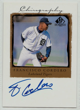 1999 SP Top Prospects Chirography #FC - Francisco Cordero autograph (mid)