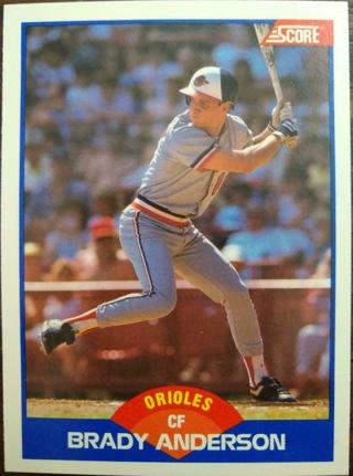 Brady Anderson 1989 Score and 1989 Donruss rookie cards Baltimore Orioles