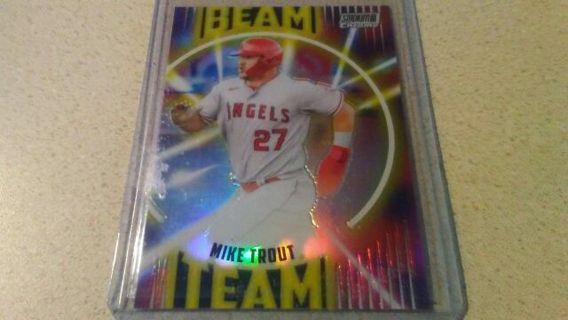 TOPPS STADIUM CLUB CHROME MIKE TROUT BASEBALL CARD# BT-6