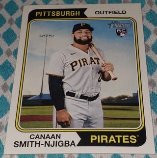 2023 ⚾ Topps Heritage Baseball Canaan Smith-Njigba # 312 Rookie ⚾ Pittsburgh Pirates