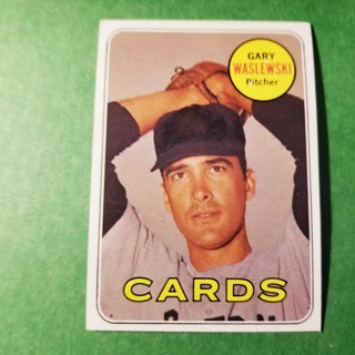 1969 - TOPPS EXMT - NRMT BASEBALL - CARD NO. 438 - GARY WASLEWSKI - CARDINALS