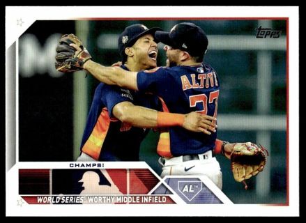 2023 Topps Series 2 Base #574 Champs! World Series Worthy Middle Infield