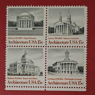 One Block of 4 Mint .15 Architecture US Postage Stamps