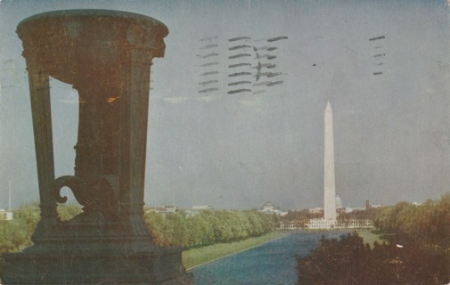 Vintage Used Postcard: B: 1950 Washington Monument, DC