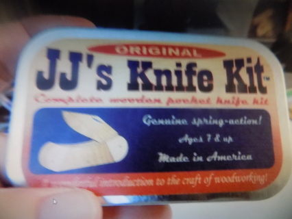 NIP Original vintage J.J.'s Knife kit complete wood pocket knife to assemble