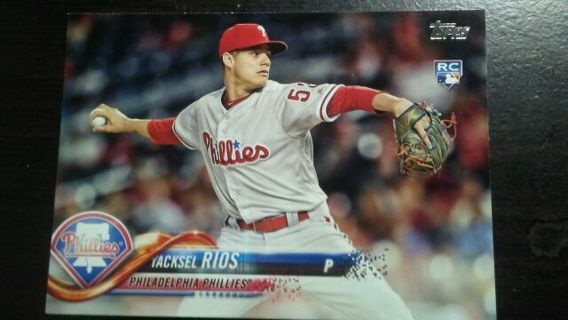 2018 TOPPS YACKSEL RIOS PHILADELPHIA PHILLIES BASEBALL CARD# 551