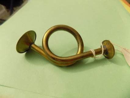Solid brass French Horn ornament 3 1/2 long # 3